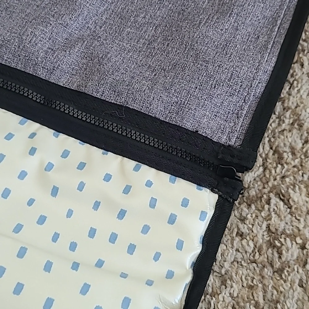 Skip Hop Gray and Red Travel Changing Kit Zip Off Changing Mat